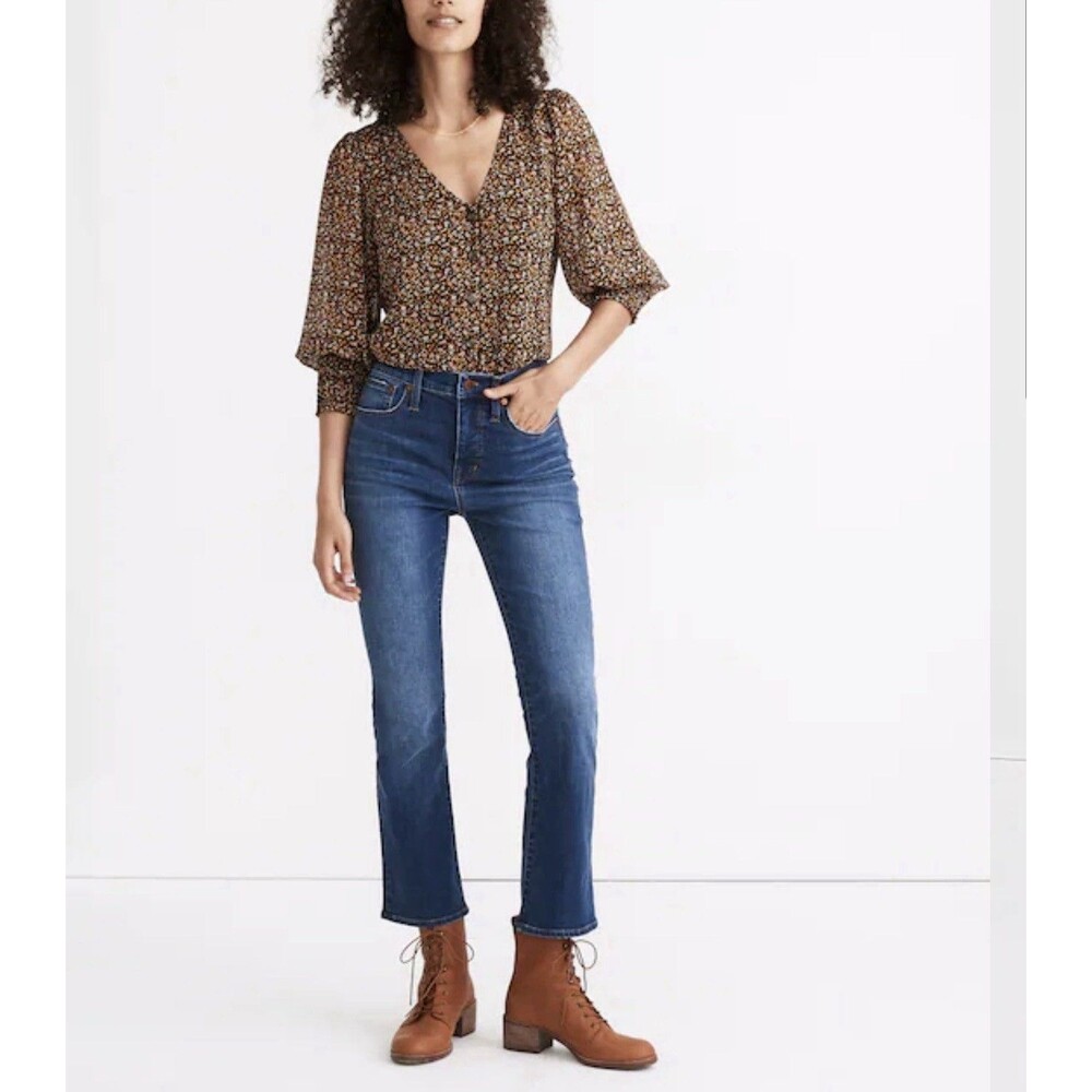 MADEWELL Cali Demi-Boot Jeans in Glenside Wash Size 26 29x26